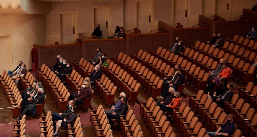 Audience for SF Symphony in Davies Hall on May 6, 2021