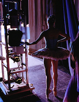 Leutwyler's photo from the wings at NYC Ballet during Balanchine's <em>Serenade</em>