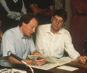 Decca producer Andrew Cornall at playback session with Herbert Blomstedt in 1987 Photos by Bob Adler/Decca