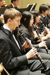 California Youth Symphony clarinet section 