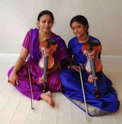 Anuradha Sridhar (left), with student Sruti Sarathy Photo by Sherwood Chen