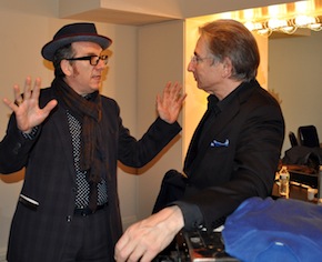 Elvis Costello and MTT backstage at Carnegie Hall Photo by Oliver Theil