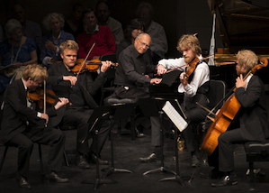 Danish String Quartet with pianist Gilbert Kalish Photo by Diana Lake