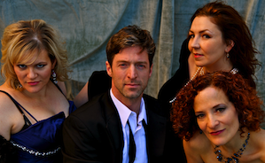 <em>Don Giovanni</em> principals: Angela Eden Moser, Anders Froehlich, Elizabeth Baker, Eileen Meredith Photo by Laura Lundy-Paine