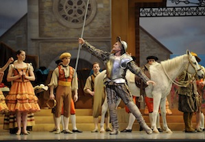 Jim Sohm as Don Quixote, Bonita DeRosa's "Estimation" as the horse Rocinante Photo by Erik Tomasson 