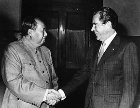 The real Nixon with the real Mao, 1972 