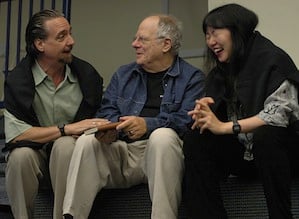 Michael Steinberg, with Music@Menlo's David Finckel and Wu Han 