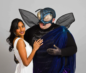 Maya Kherani as Eurydice with Sean Irwin's Jupiter-as-fly 
