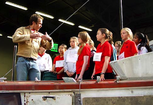 Stage director Brian Staufenbiel works with SFGC choristers Photo by Michael Strickland