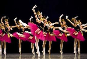 Ballet School students in Balanchine's <em>Stars and Stripes</em> Photo by Erik Tomasson