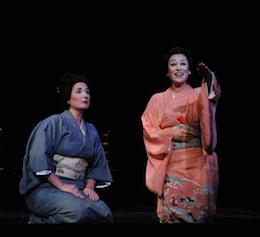 Mezzo-soprano Lisa Chavez as Suzuki and soprano Cecilia Violetta López as Cio-Cio-san