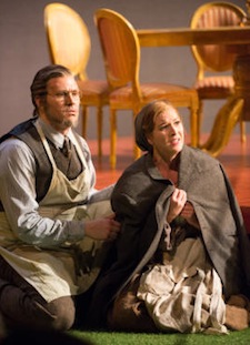 Jennifer Cherest, right, as Sandrina and Gordon Bintner as Nardo in the Merola Opera production of Mozart's La finta giardiniera