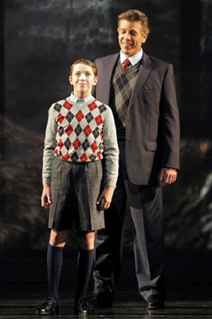 Henry singing in "Heart of a Soldier" with Thomas Hampson behind him, Ragazzi Boys Choir. | Photo by Cory Weaver.