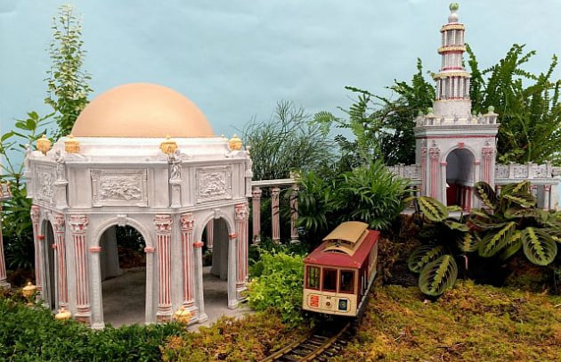 Exposition miniatures in the Conservatory of Flowers’ exhibit (Photo by Nina Sazevich)