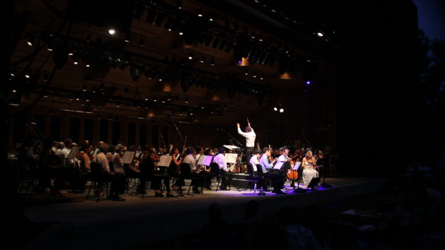 The Dover String Quartet and the Britt Orchestra (Photo courtesy of musicmakesacity.com)