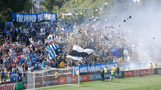 The San Jose Ultras section of a 'Quakes game (Photo courtesy of the San Jose Ultras)