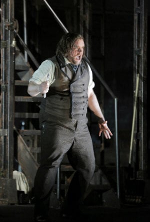 Baritone Brian Mulligan in the title role of Sondheim's <em>Sweeney Todd</em> (Photo by Cory Weaver)