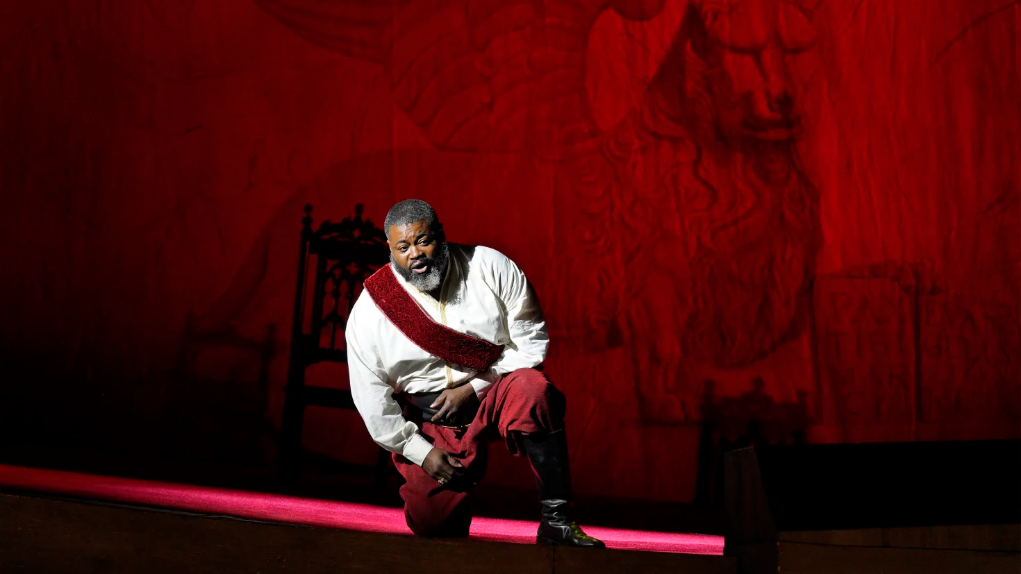 Russel Thomas in the title role at LA Opera's 2023 production of "Otello". Credit: Cory Weaver.