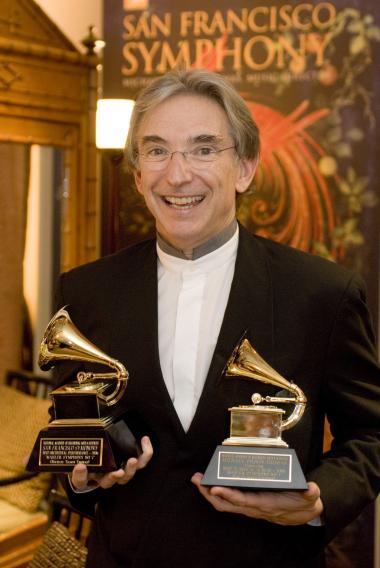 Michael Tilson Thomas with Grammy Awards