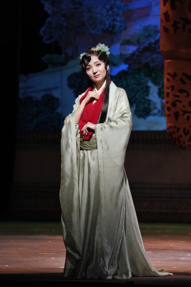 Meigui Zhang as Dai Yu in an early rehearsal of Dream of the Red Chamber