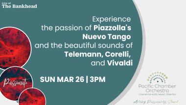 Experience the passion of Piazzolla's Nuevo Tango and the beautiful sounds of Telemann, Corelli and Vivaldi