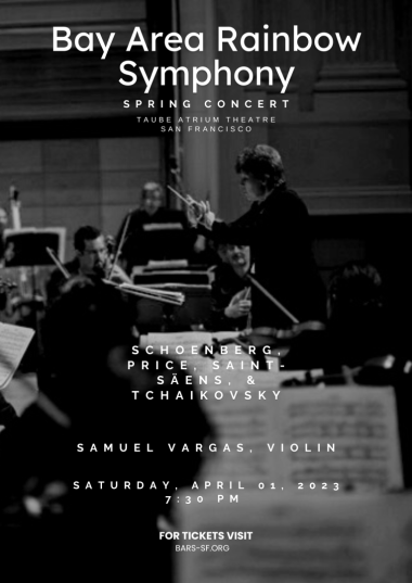 Bay Area Rainbow Symphony Presents Spring Concert with Samuel Vargas