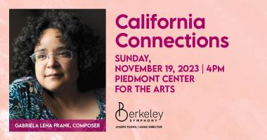 Gabriela Lena Frank and other local composers will be featured at "California Connections," a chamber concert presented by Berkeley Symphony on Sunday, November 19, at 4 p.m. at the Piedmont Center for the Arts. 