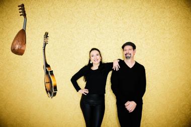 Caterina Lichtenberg and Mike Marshall  will perform Evan Price's new double mandolin concerto, A Game of Cat and Mike.