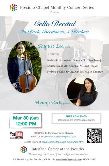 Presidio Chapel Concert Series - Cello Recital - March 30, 2024