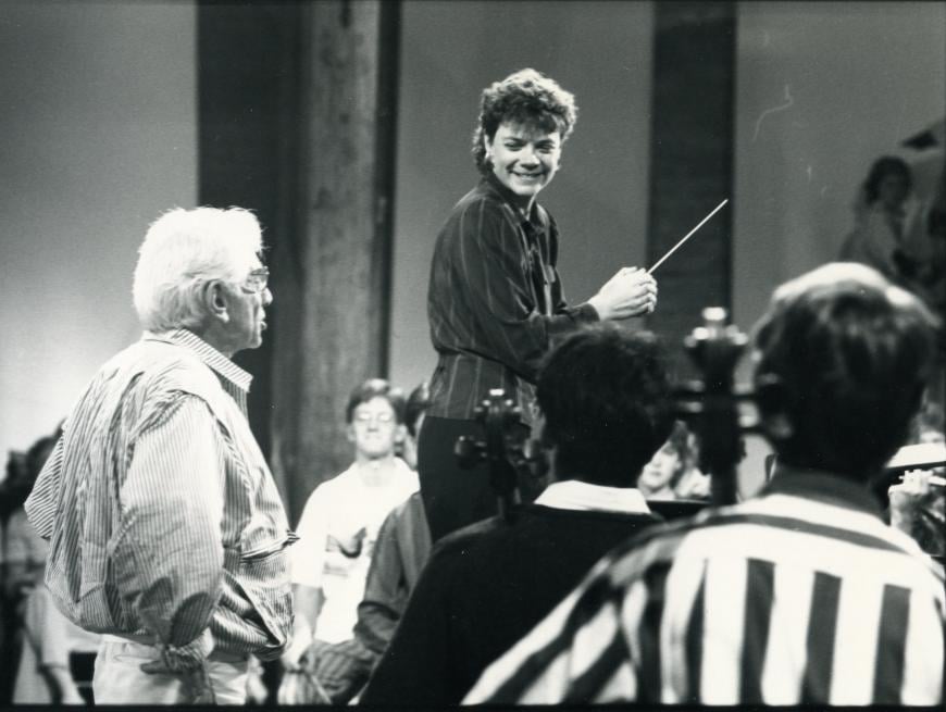 With Leonard Bernstein