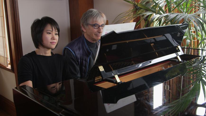 Yuja Wang and Michael Tilson Thomas at the piano