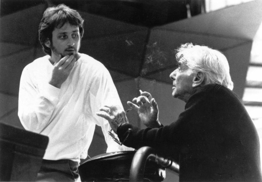 Carl St. Clair with Leonard Bernstein