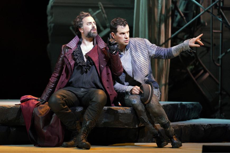 Etienne Dupuis as Don Giovanni and Luca Pisaroni as Leporello in Mozart’s Don Giovanni