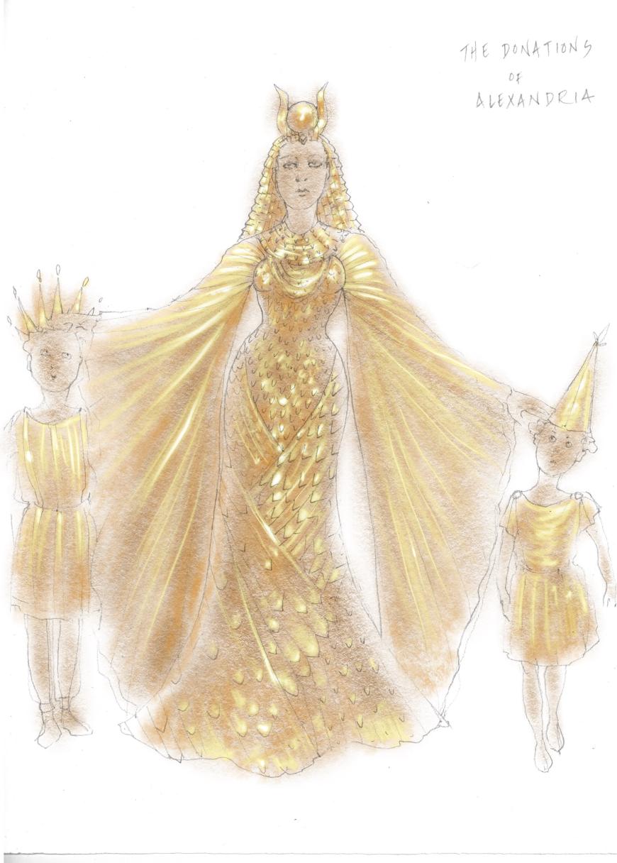 Costume sketch for Cleopatra