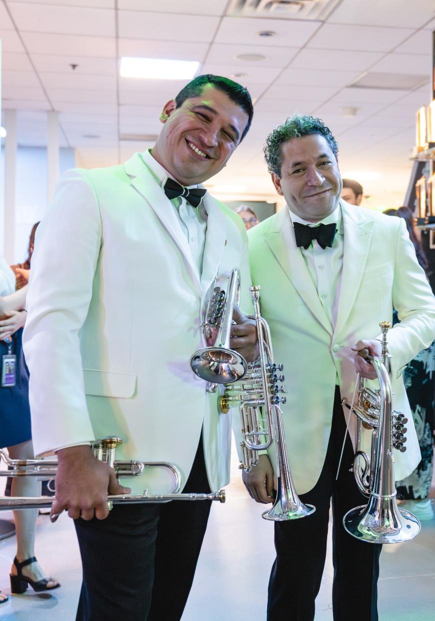 Pacho Flores and Gustavo Dudamel