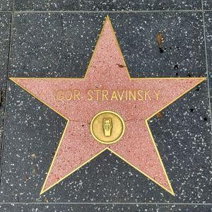 Stravinsky's star on the Hollywood Walk of Fame