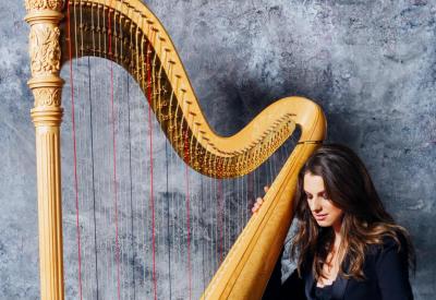 Harpist Bridget Kibbey will be featured in the West Coast Premiere of composer João Luiz Rezende's Recife.  