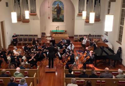 Palo Alto Philharmonic chamber orchestra at First Lutheran Church.