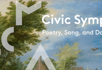 banner text reads "SFCMA Civic Symphony: Poetry, Song, and Dance"