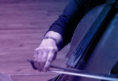 Cellist playing