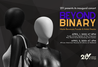 21V presents its inaugural concert, "Beyond Binary"