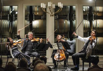 The Pacifica Quartet at Domaine Carneros winery in the Napa Valley