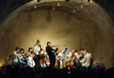 Music in the Vineyards concert in the Clos Pegase cave theater