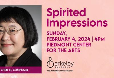 Composers Chin Yi are Zhou Long are featured in our Chamber Series concert "Spirited Impressions," on Sunday, February 4, 2024 at 4 p.m. at the Piedmont Center for the Arts. 