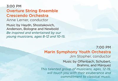 poster for marin symphony youth winter concert