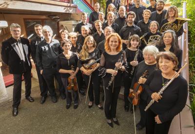 Orchestra members at San Anselmo's First Presbyterian Church