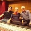 Joan Baez in the studio, with Jesse Nichols and Jeffrey Wood