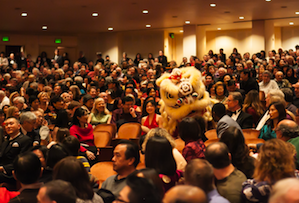 Lion loose in concert hall! Photos by Moanalani Jeffrey