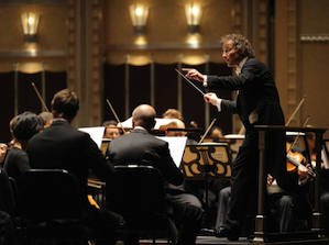 Franz Welser-Möst conducting in Severance Hall Photo by Roger Mastroianni