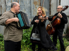 Veretski Pass Trio musicians: Joshua Horowitz, Cookie Segelstein, Stu Brotman Photo by Dana Davis